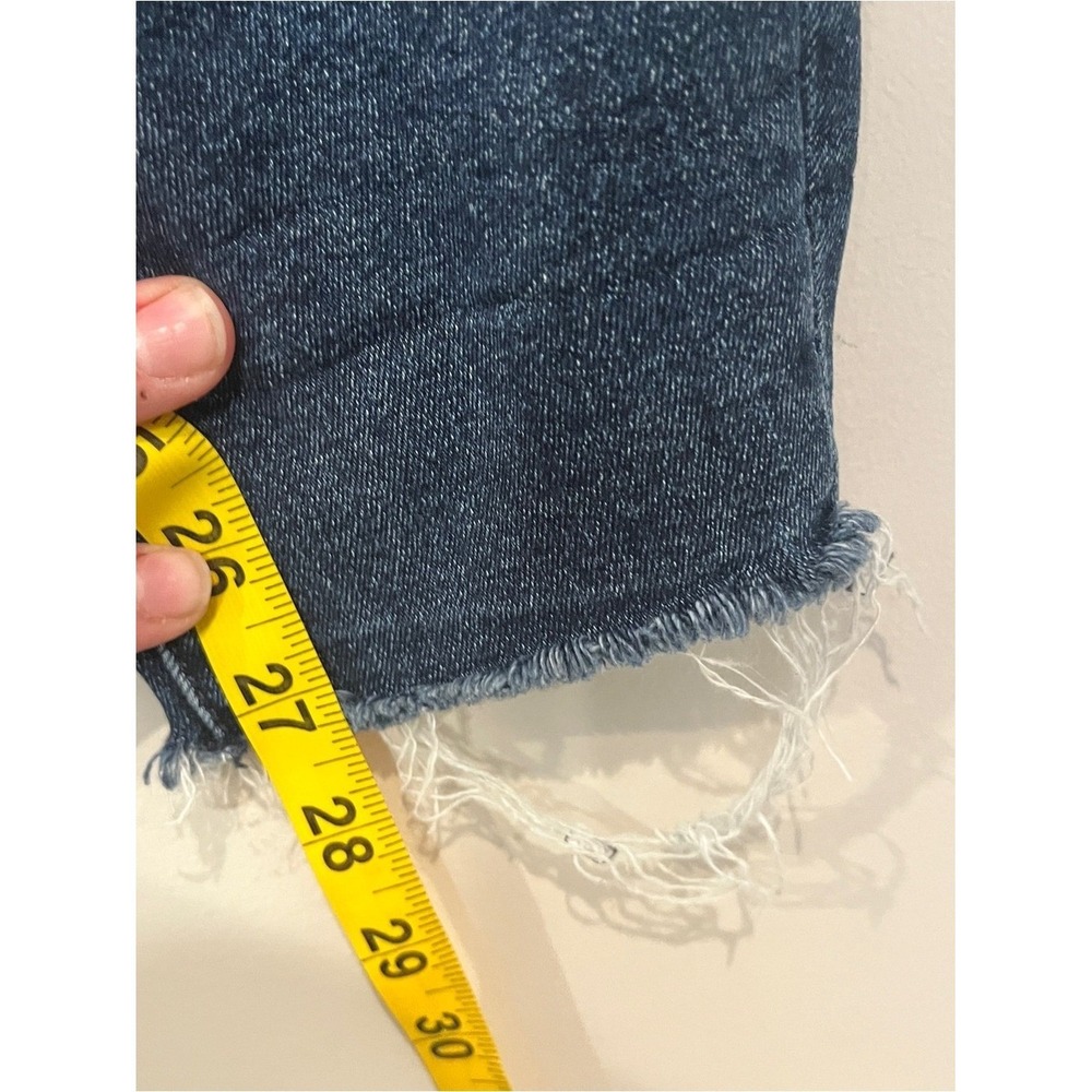 Good American Good Legs Crop Skinny Jeans Blue 20 Raw Chewed Hem - Picture 11 of 13